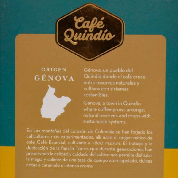 Café Quindío Génova Especial 340g Grano - Imagen 4