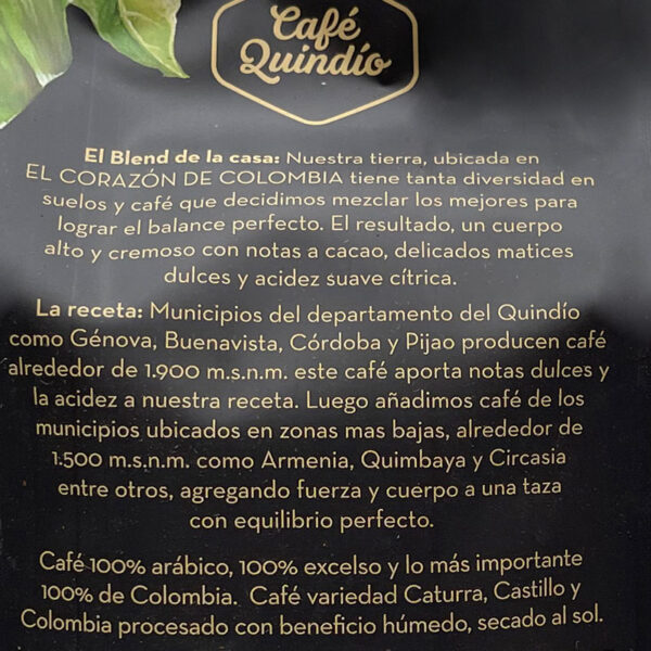 Café Quindío Gourmet 500g Grano - Imagen 4